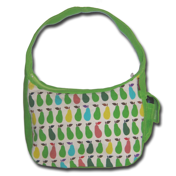green canvas hobo bag
