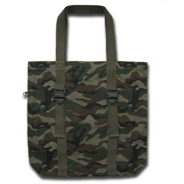 Camouflage canvas tote bag