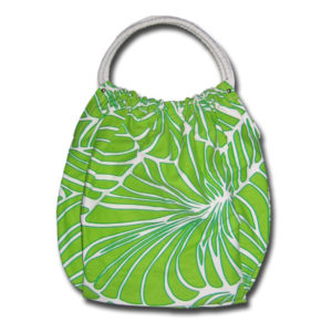 Funtote® Green Leaf – Designer Canvas Slouch Tote